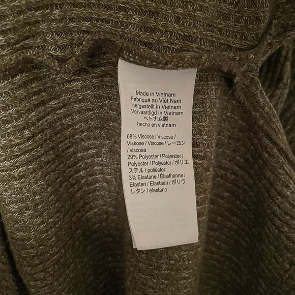 J. Crew Women's Brown Ribbed Cowl Neck‎ Pullover Sweater Size L - Picture 4 of 6